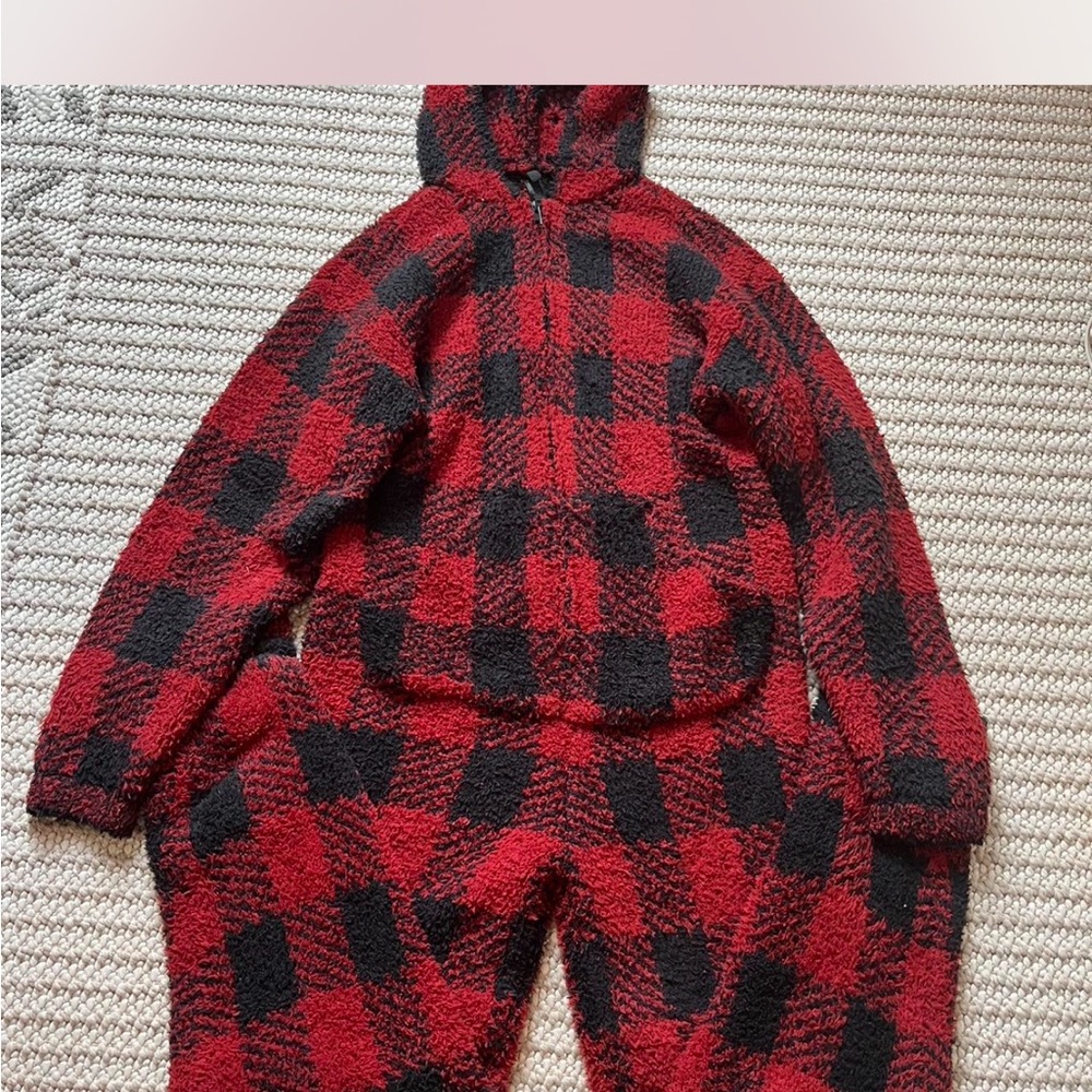 Skims Hooded Zip Up Onesie W/ Pockets
